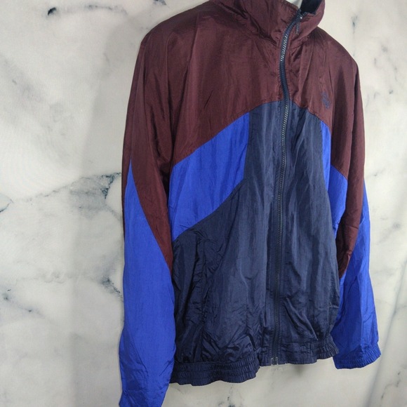 Mens VTG 90s MacGregor Black Nylon Windbreaker Track Jacket L Athletic Zip - Picture 9 of 10